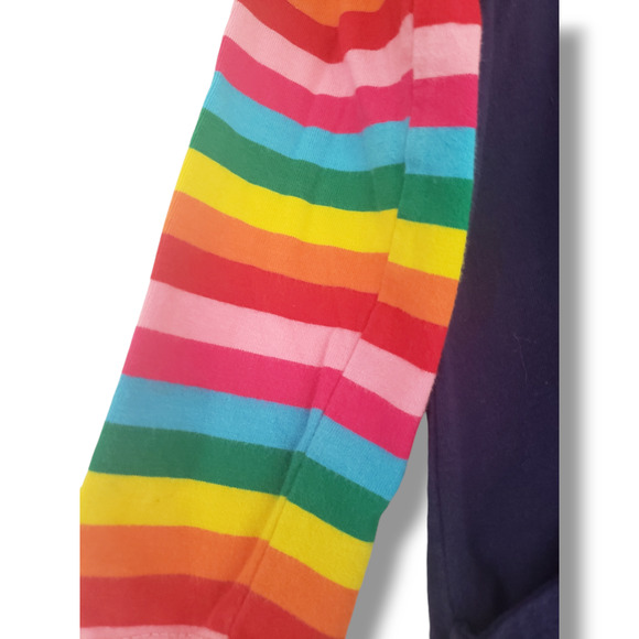 Girls 4-5 Navy Butterfly Rainbow Pocket Dress - Picture 2 of 4